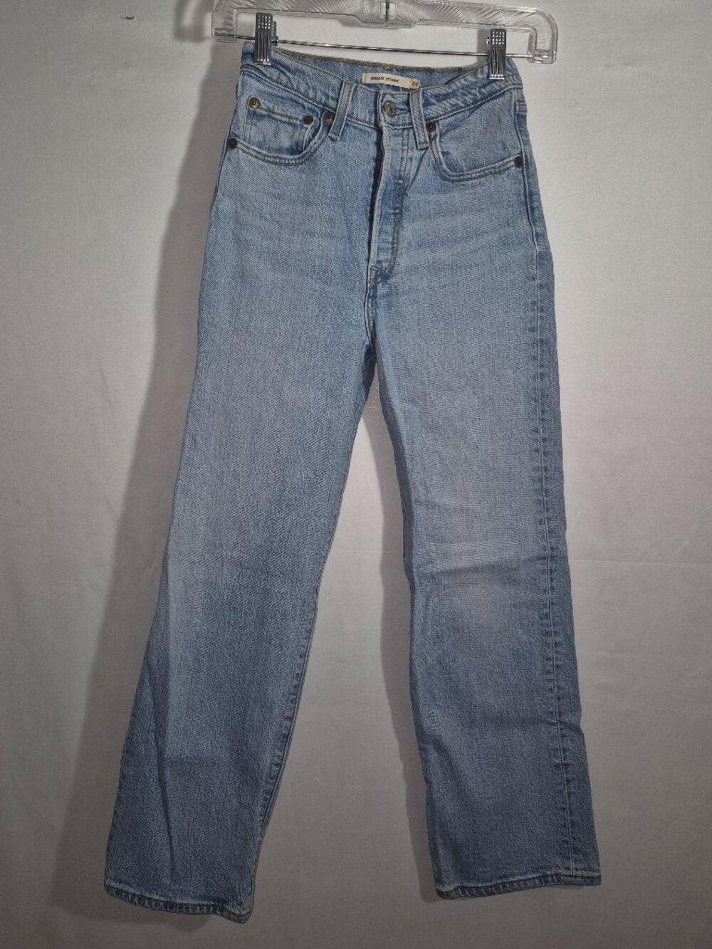 Levi Strauss ladies' Jeans, light, 5-button front , 5-pocket, red tag, 24" waist